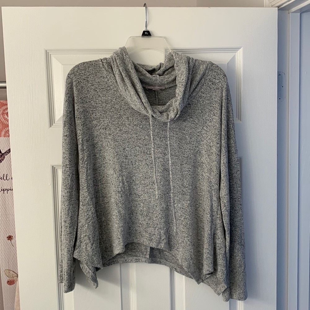 Grey long sleeve with a loose turtle neck